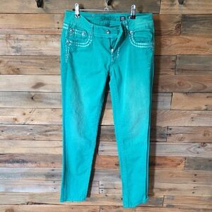 Miss Me Vibrant Teal Skinny Jeans